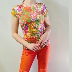 Floral Top Short Sleeve